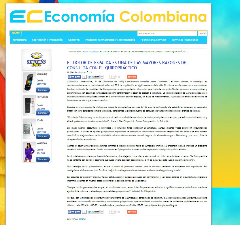 ECONOMIA COLOMBIANA – 11 DIC