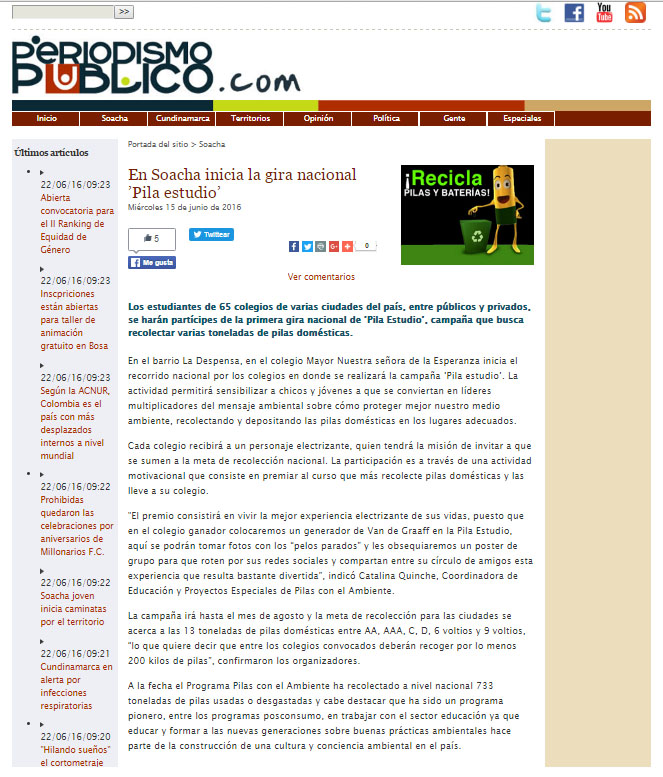 PILA ESTUDIO-periodismo público 15 de junio -Soacha